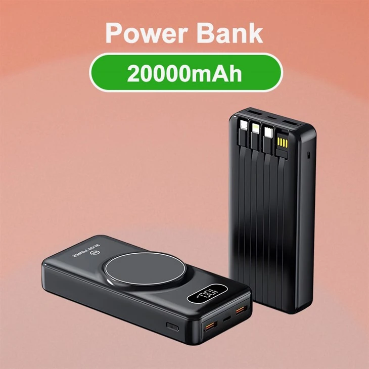Wireless Charger Power Bank 20000mAh For Trip Camping Adventure